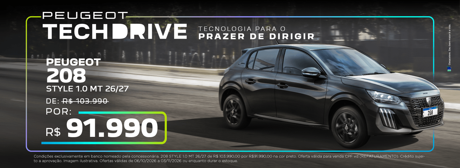 NOVO PEUGEOT 208 STYLE