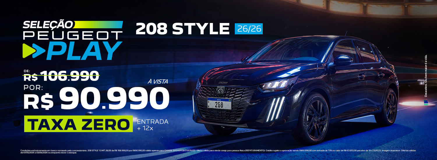 NOVO PEUGEOT 208 STYLE