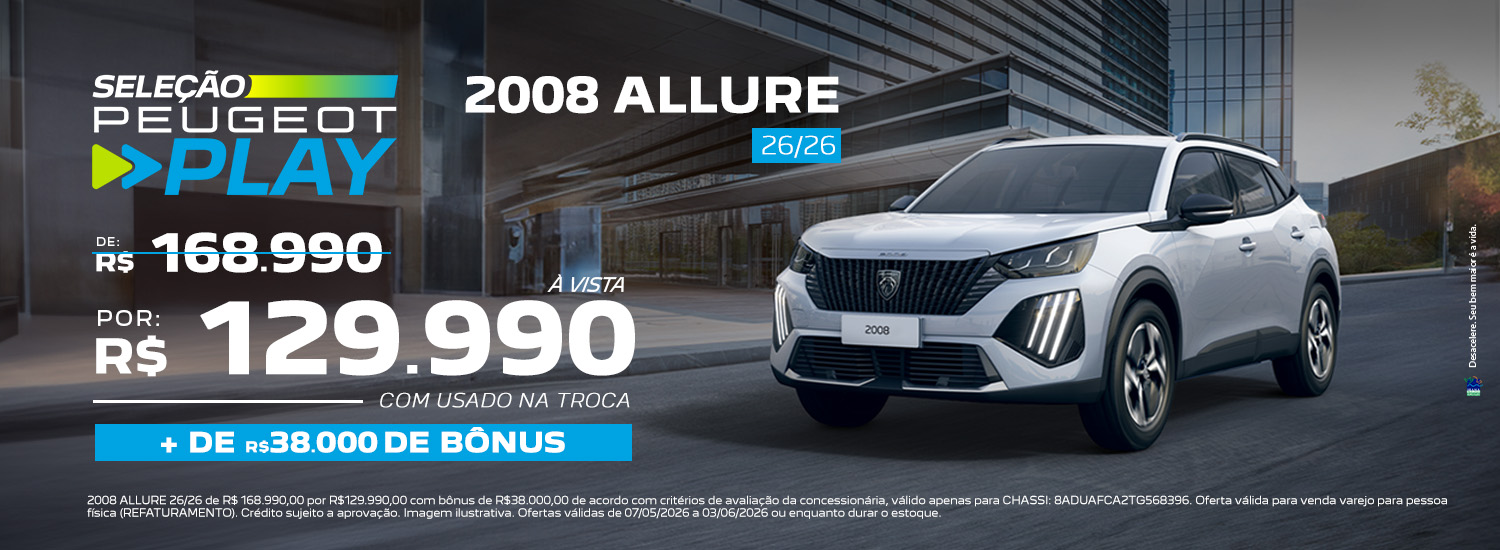 NOVO PEUGEOT 2008 GT