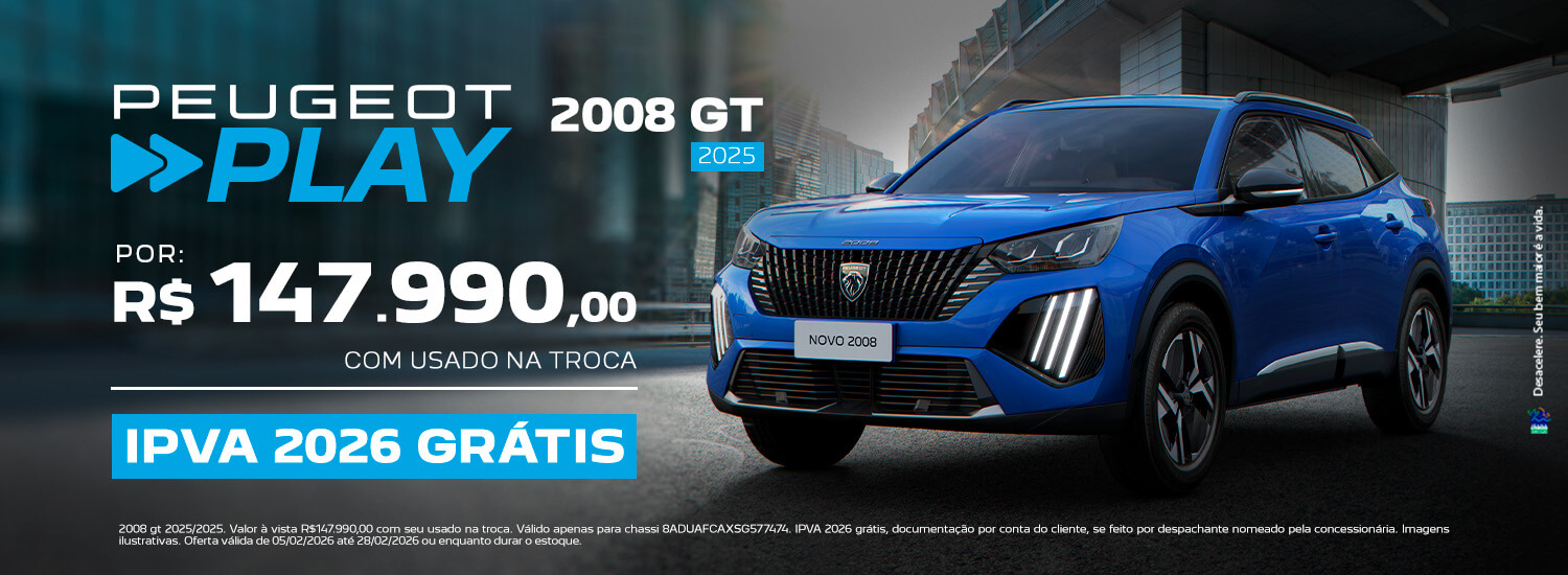 NOVO PEUGEOT 2008 GT 