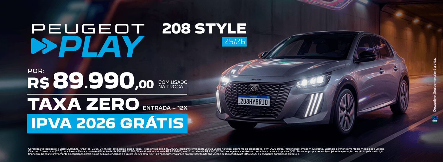 NOVO PEUGEOT 208 STYLE