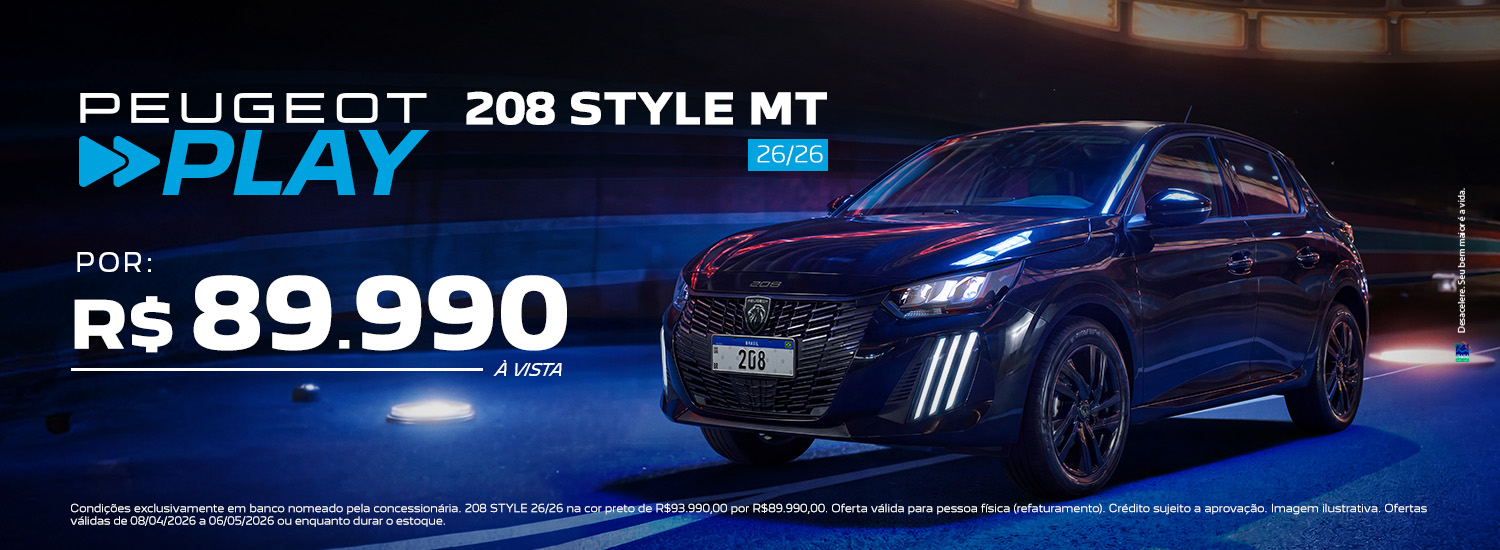 NOVO PEUGEOT 208 STYLE