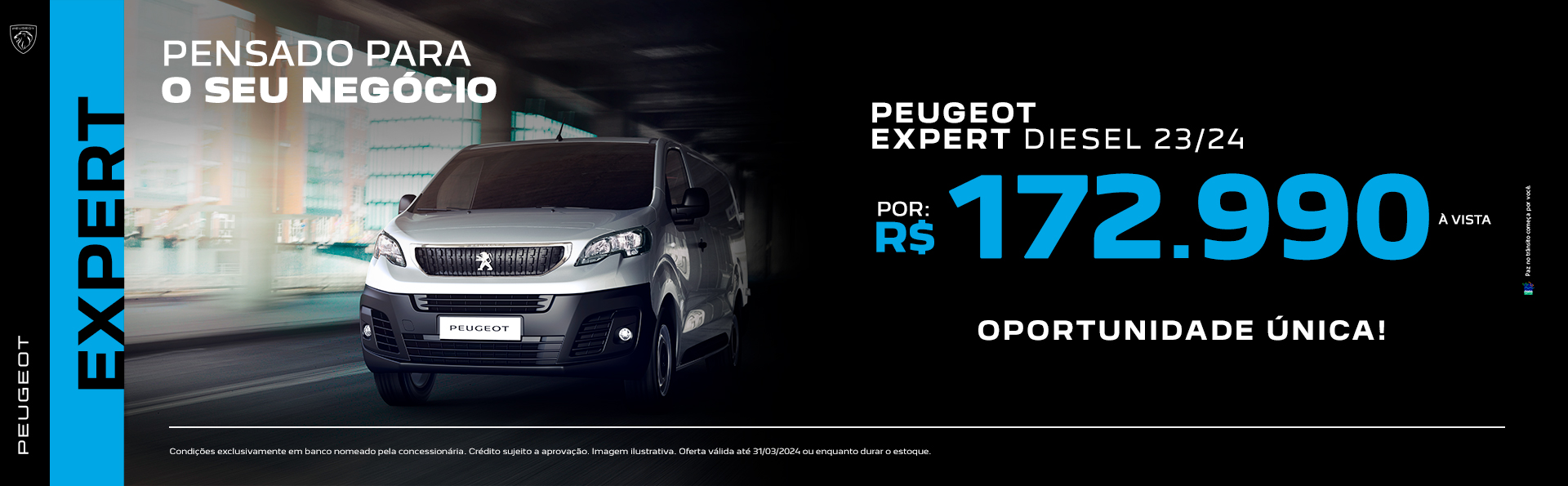 Peugeot Expert Diesel 23/24 por R$172.990,00 à vista na Action Peugeot