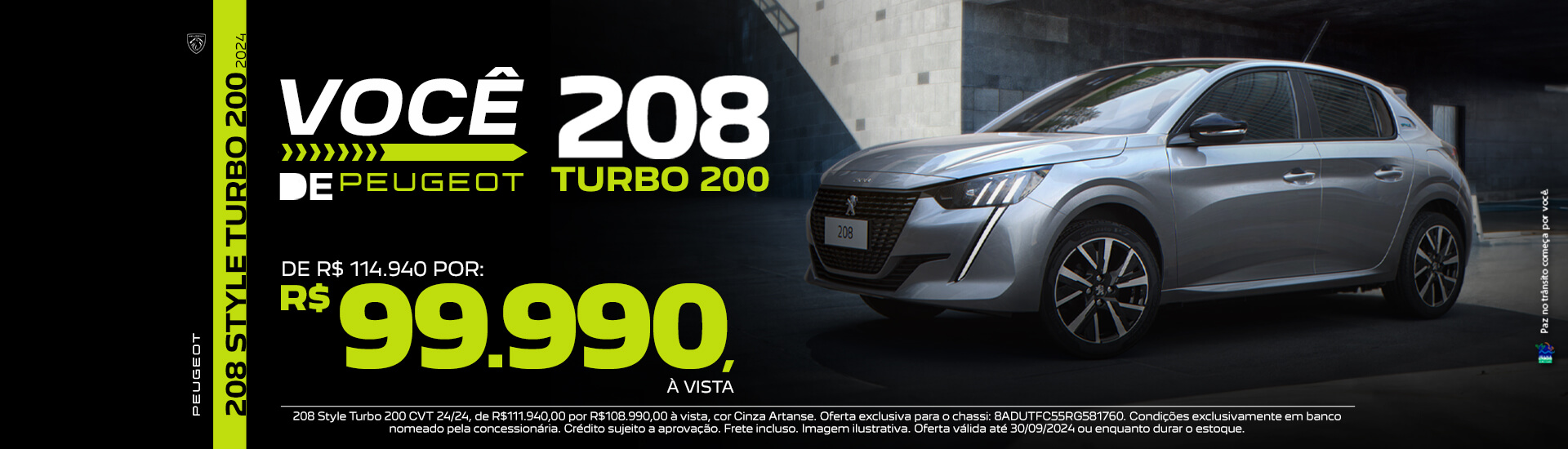 Peugeot 208 Style por  R$ 99.990,00 á vista entre e confira 